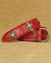 Medieval Wide Long Belt Red. Cinturón Rojo. Marto